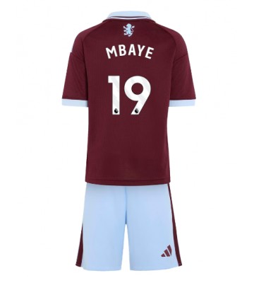 Aston Villa Ibrahim Mbaye #19 Hjemmebanetrøje Børn 2026-27 Kortærmet (+ Korte bukser)